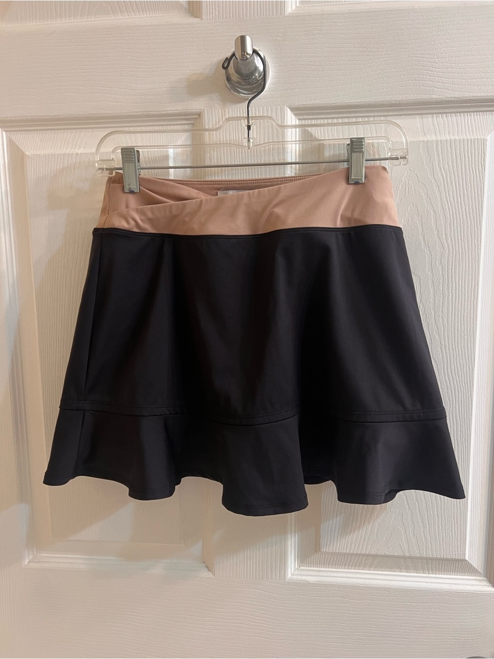 Sincerely Jules Black Skater Skirt with Blush Waistbands Sz M